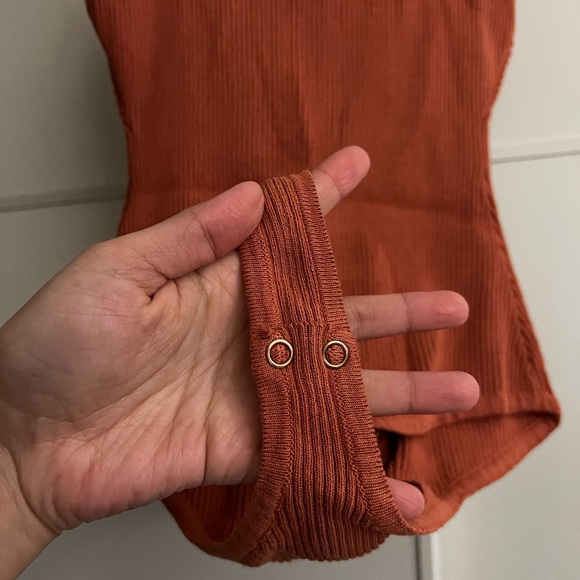 Orange Ribbed bodysuit - Picture 4 of 4